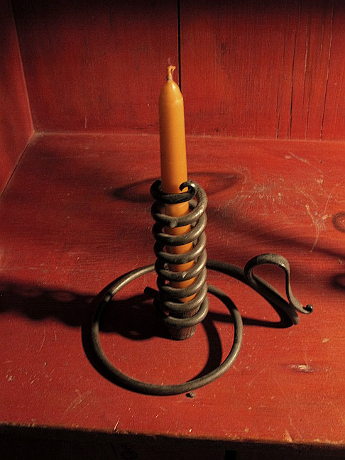 wrought iron candlestick courting candle