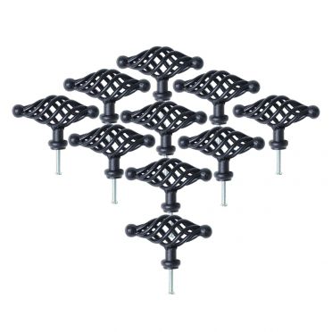 10 Wrought Iron Birdcage Knobs 3-1/4 inch 