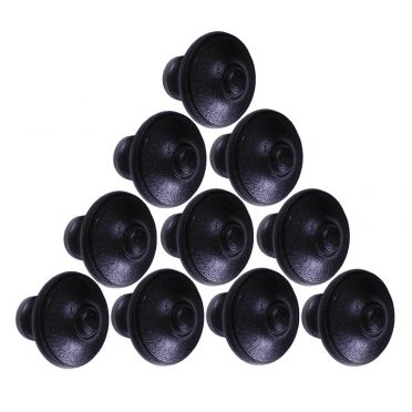 Wrought Iron Round Bevel Cabinet Knobs 1 Inch Set of 10