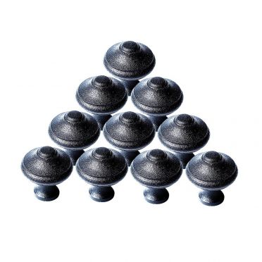 Wrought Iron Mission Style Cabinet Knobs 1 Inch Set of 10