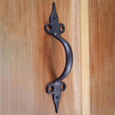  Wrought Iron Spear Pulls 10-1/2 Inch Pair