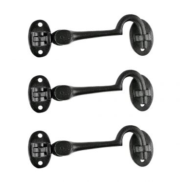 Wrought Iron Cabin Hook 4 inch Set of 3