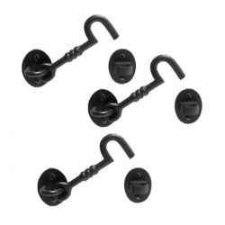  Door or Gate Cabin Hooks 4 Inch Set of 3