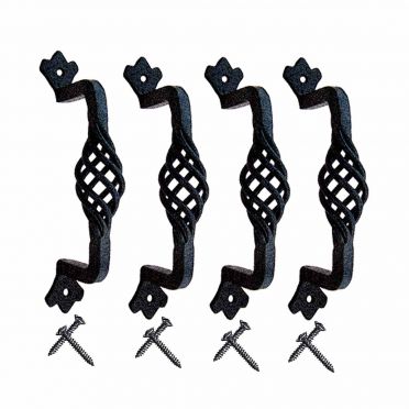 Wrought Iron Birdcage Cabinet Pulls 6 Inch Set of 4
