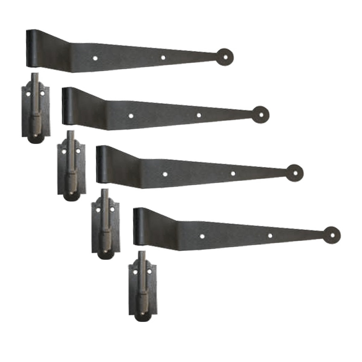 Wrought Iron Offset Pintle Hinges 11-34 Inch Set of 4