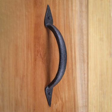 Wrought Iron Door Handle Spear 6-3/8 Inch Set of 4