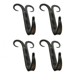 Wrought Iron Wall Hooks | Hand Forged | Coat or Robe Hooks