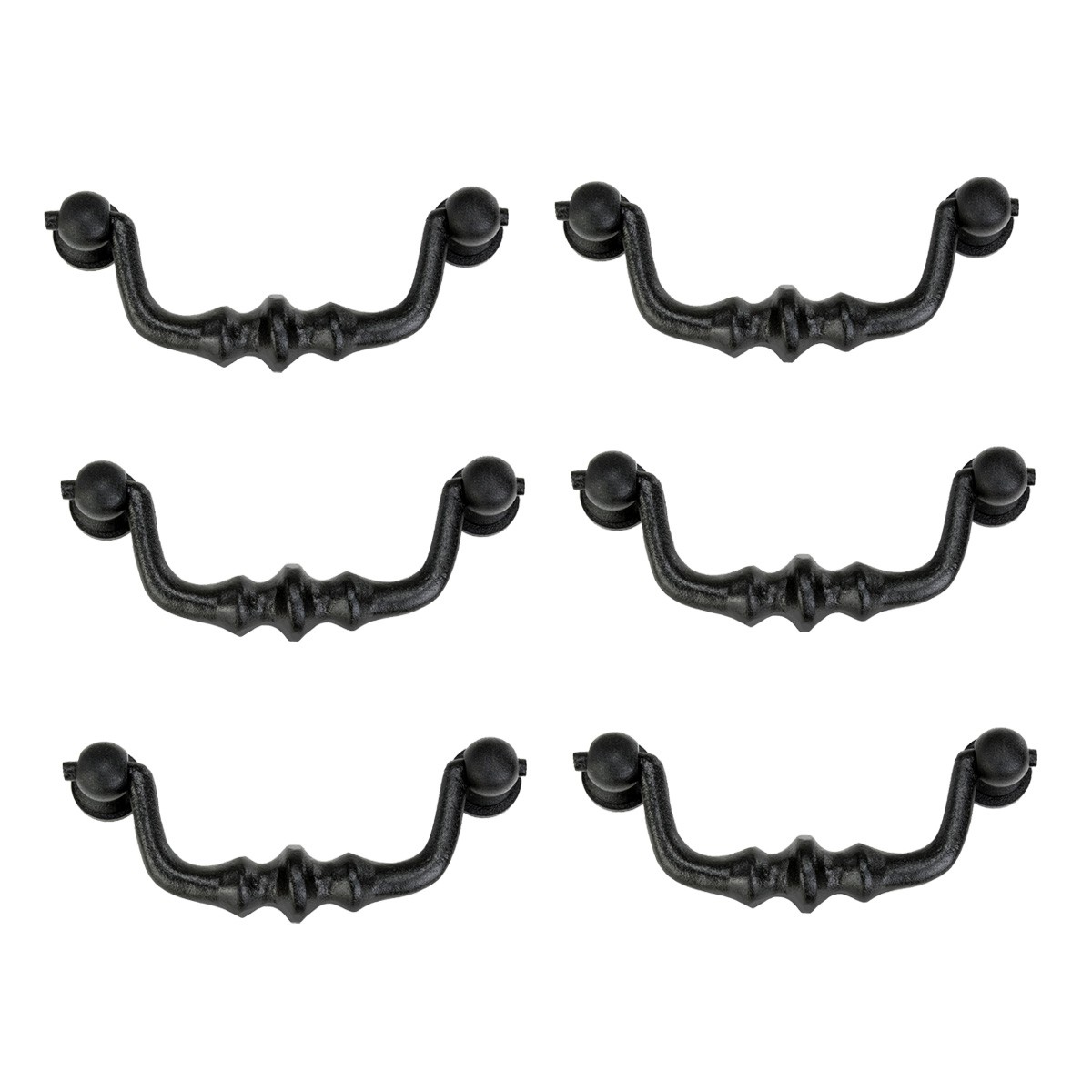 Wrought Iron Old World Drawer Bail Pull 4 1 2 Inch Set Of 6