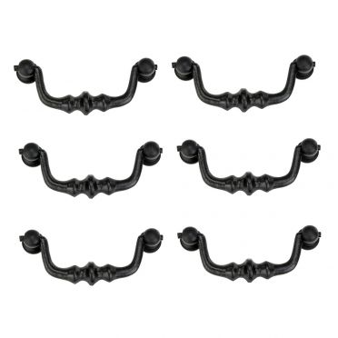 Wrought Iron Old World Drawer Bail Pull 4-1/2 Inch Set of 6 