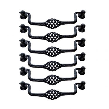  Wrought Iron Birdcage Bail Pulls 5-1/2 Inch Set of 6