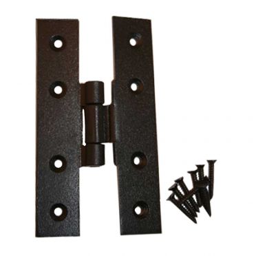 Wrought Iron Door or Cabinet H Hinge 4 Inch 
