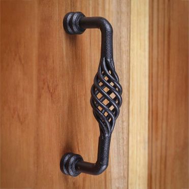 Wrought Iron Birdcage Cabinet Pull 6 Inch