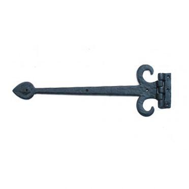 Wrought Iron Heavy Duty Fleur de Lis Gate or Door Hinge 15-1/2 Inch