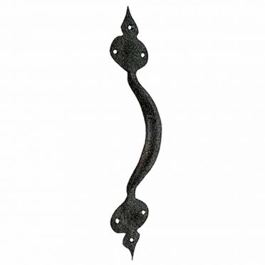 Wrought Iron Bean with Spade Door and Gate Pull 11 Inch