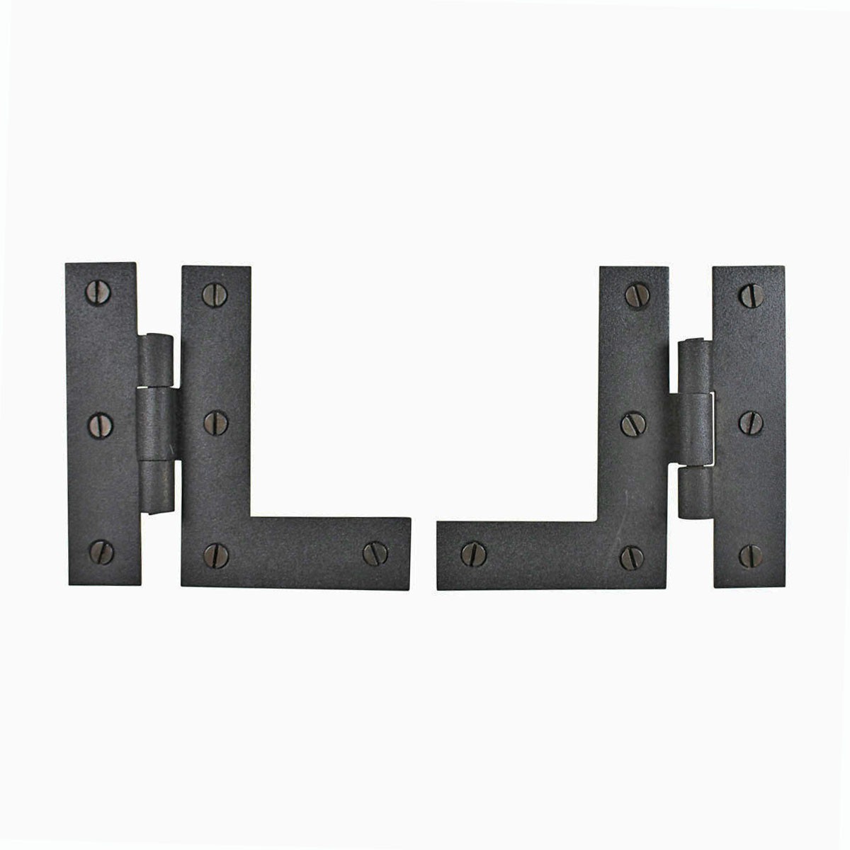 Wrought Iron Cabinet Hinges Flush Mount H 3 1 2 Inch Pair