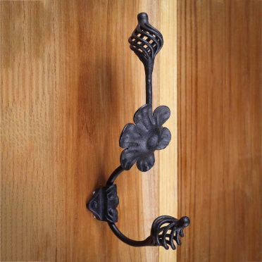 Wrought Iron Birdcage Double Hook Floral 8 inch