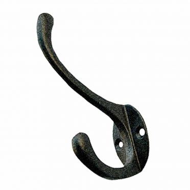 Wrought Iron Double Robe or Coat Hook 4-1/2 inch