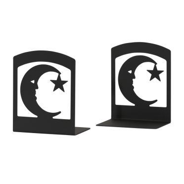 Wrought Iron Moon & Star Bookends