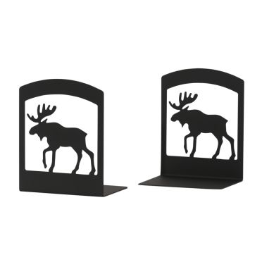 Wrought Iron Moose Bookends