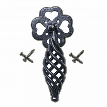 Wrought Iron Birdcage Heart Drop Pull 4-1/2 inch