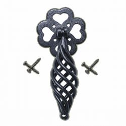  Birdcage Heart Drop Pull 4-1/2 inch