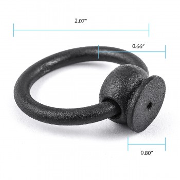 ring pull black wrought iron mission cabinet hardware iron ring pull  alt
