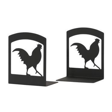 Wrought Iron Rooster Bookends
