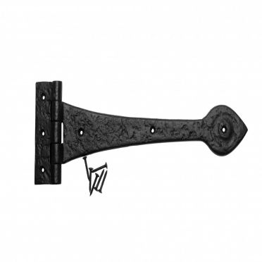 Wrought Iron Heart Strap Hinge 12 Inch