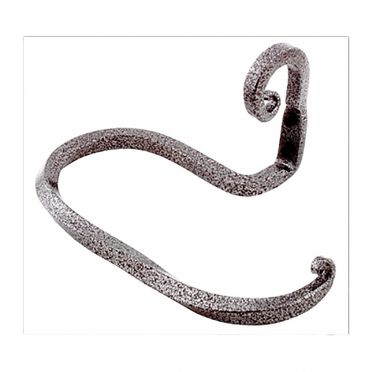 Wrought Iron  Towel Ring Oval | Silver Finish | Pigtail