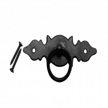 Wrought Iron Spade Drawer Ring Pull 4 Inch