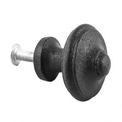 Textured Round Bevel Cabinet Knob 1 inch