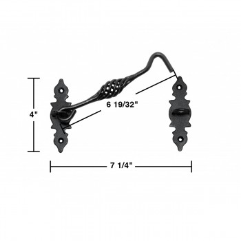 wrought iron cabin hook 6 6 inches