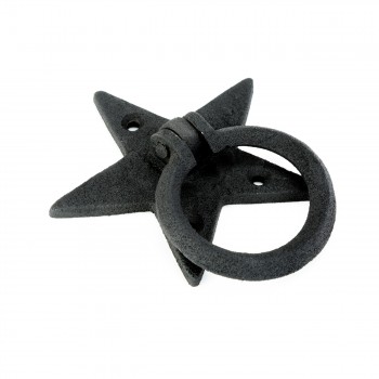 wrought iron cabinet drawer ring pull star alt
