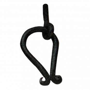 Wrought Iron Rustic Cabinet Pull | Drop Scroll