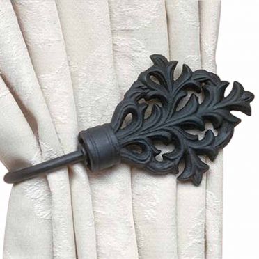 Wrought Iron Curtain Rods Celtic Leaf