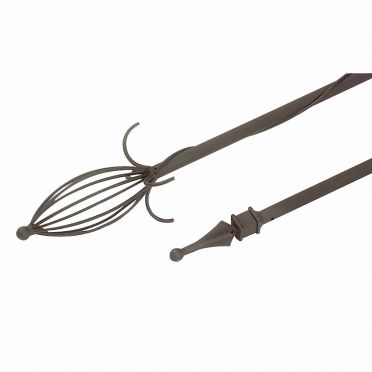 Wrought Iron Curtain Rod Set | Pointed Cage