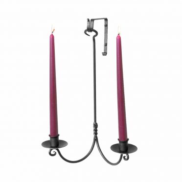 Wrought Iron |  Double Candle Wall Sconce | Country Heart
