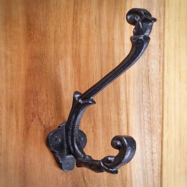 Wrought Iron Double Hook | Victorian