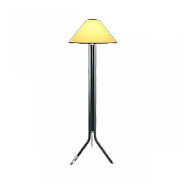 Wrought Iron Floor Lamp | Contemporary | with Amber Paper Shade