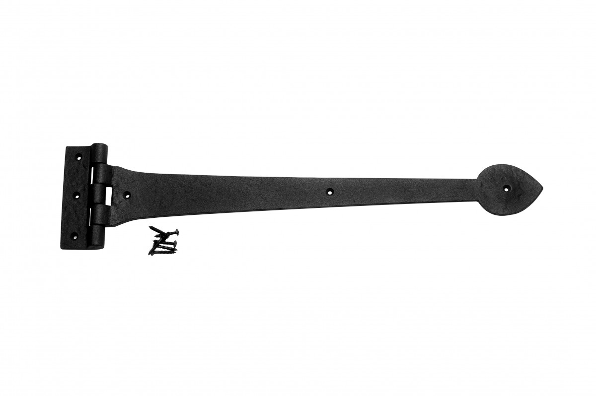 Wrought Iron Heart Strap Hinge 18 inch