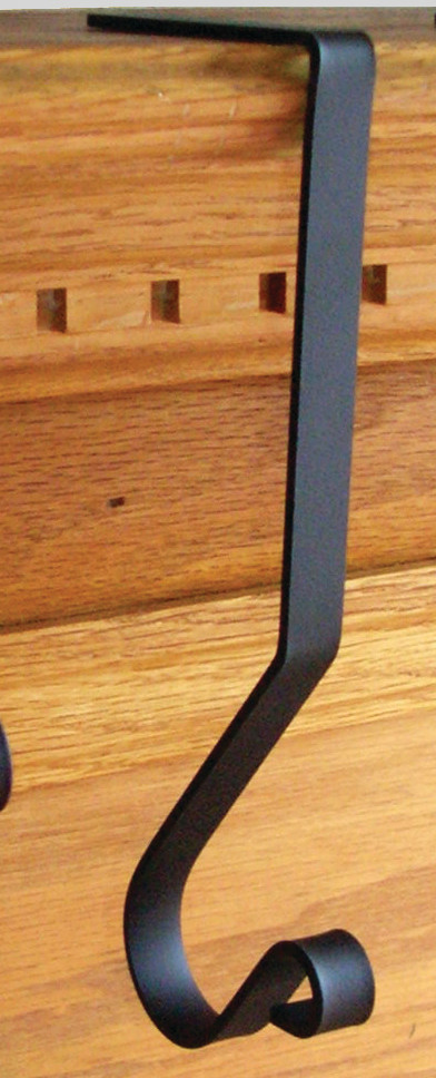 Set of 4 wrought Iron 8 Inch Stocking Hanger Mantel Hooks NEW 