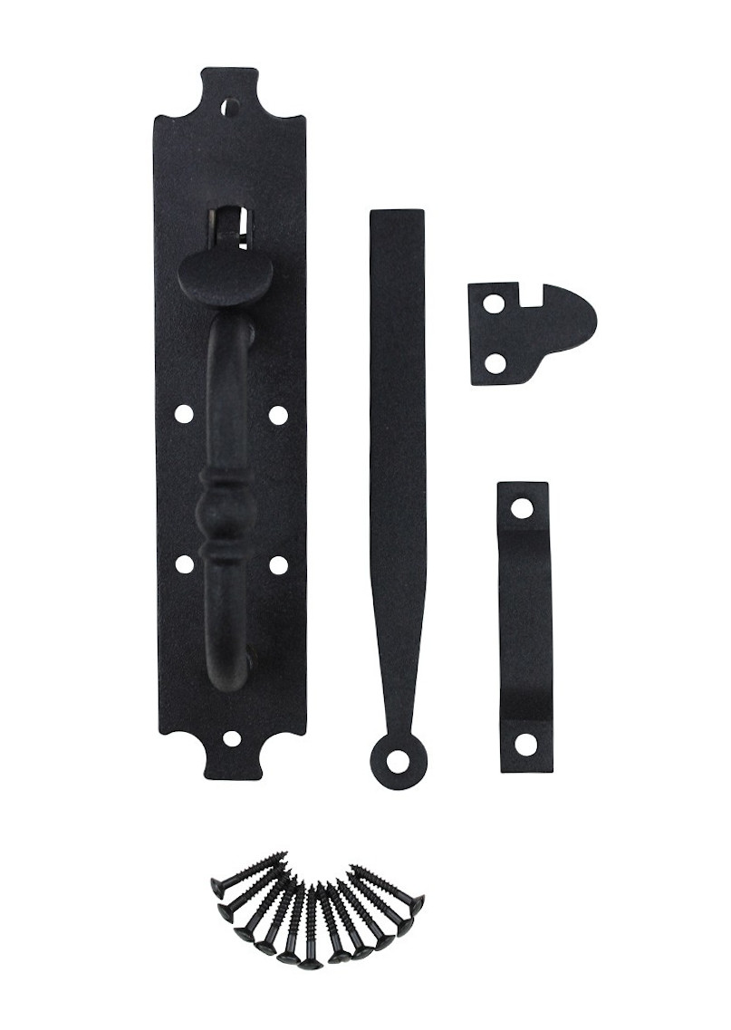 Wrought Iron Thumb Latch Set | Colonial Norfolk | 8 inch