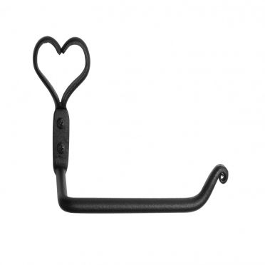 Wrought Iron Toilet Paper Holder | Heart | Large