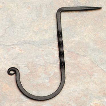Wrought Iron Drive-In Wall Hook Twisted Square